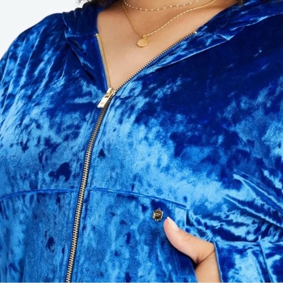 FABLETICS Crushed Velour Zip Up Hoodie Size M - Picture 4 of 13